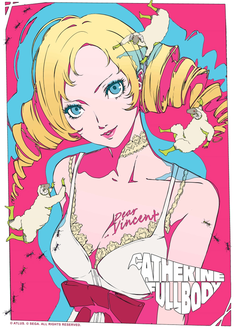 Catherine: Full Body, hand-numbered limited edition of 100. Twelve-color screenprint on pearlescent stock, 18"x24"